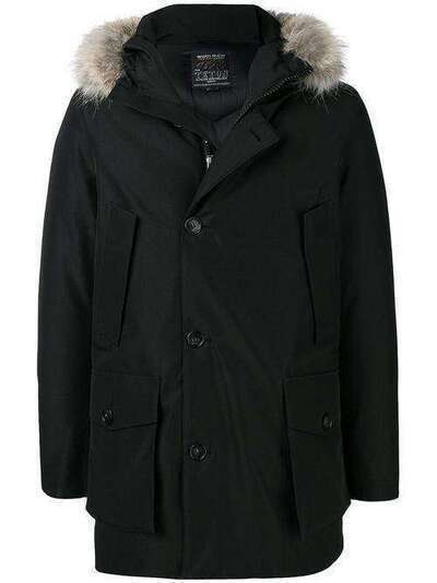 Woolrich пуховая куртка с капюшоном и меховой оторочкой WOCPS2730GO01