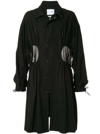 Yoshiokubo пальто с сетчатыми вставками YKS20507