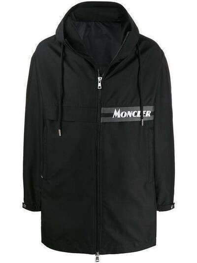 Moncler пальто миди на молнии с капюшоном 1C70300549ML