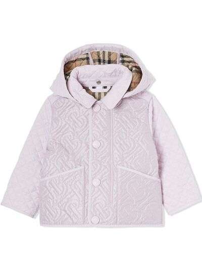 Burberry Kids пуховик с капюшоном