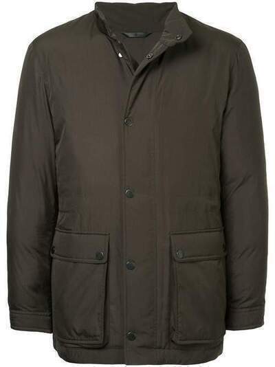 Gieves & Hawkes стеганое пальто с накладными карманами G36J7EI05043