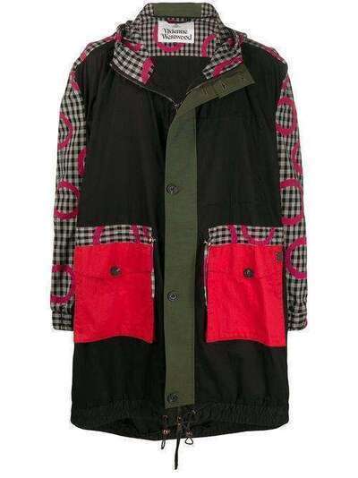 Vivienne Westwood пальто с клетчатыми вставками S25AM0279S49684