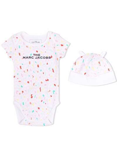 The Marc Jacobs Kids комплект из боди и шапки с принтом