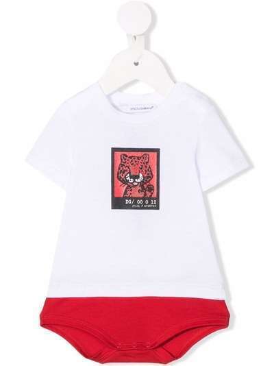 Dolce & Gabbana Kids боди с фотопринтом