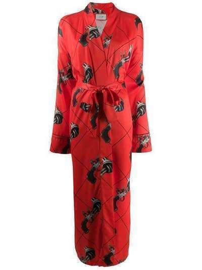 Kirin gun print kimono coat KWGD001F19002014