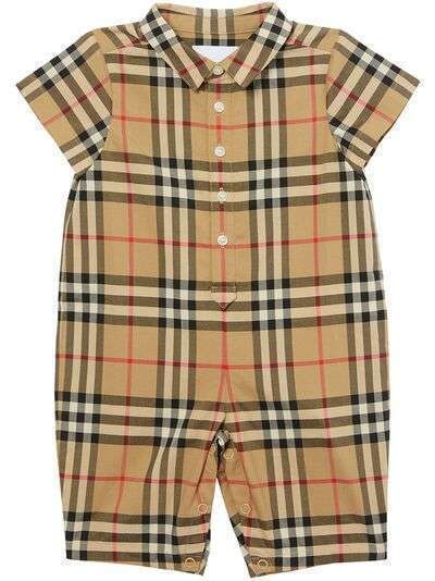 Burberry Kids ромпер в клетку Vintage Check