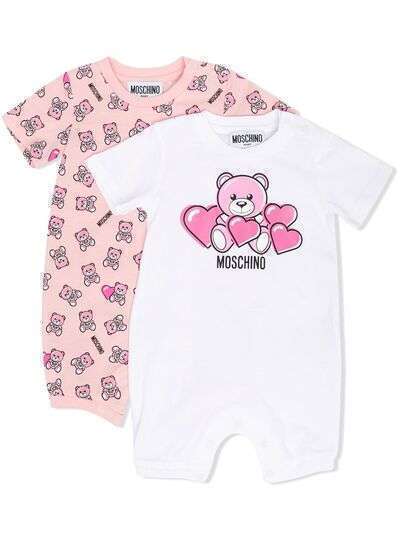 Moschino Kids ромпер Teddy с логотипом