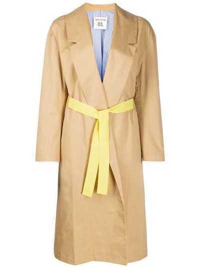 Semicouture пальто с длинными рукавами и поясом Y0SO05