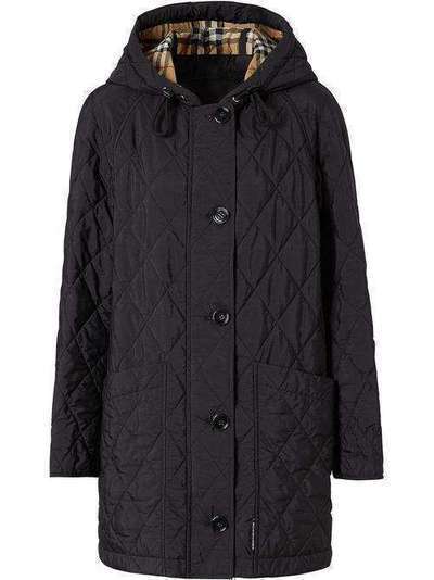 Burberry стеганое пальто с капюшоном 8021184