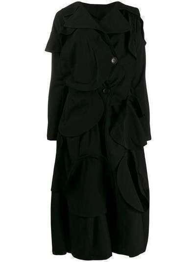 Yohji Yamamoto пальто с аппликацией FCC06100
