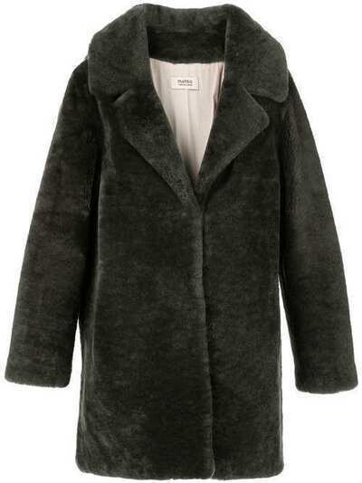 Yves Salomon Meteo однобортное пальто Teddy 20W9WMM61880MERC