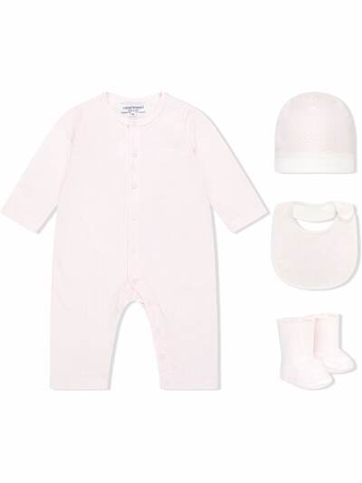 Emporio Armani Kids комплект для новорожденного с монограммой