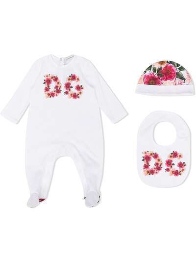 Dolce & Gabbana Kids пижама с цветочным логотипом