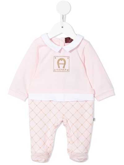 Aigner Kids пижама с вышитым логотипом