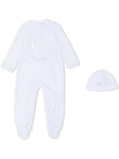 Moncler Enfant комплект из пижамы и шапки с логотипом