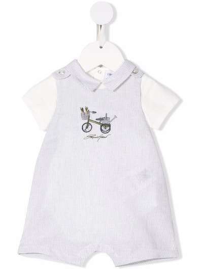Emporio Armani Kids embroidered short-sleeved shortie