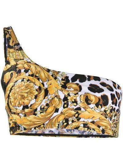 Versace лиф бикини с узором Baroque и леопардовым принтом ABD08008A232995