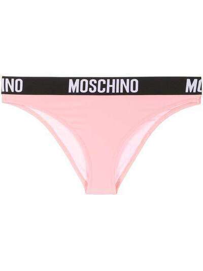 Moschino logo-waistband bikini briefs A71035508