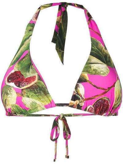 Dolce & Gabbana printed triangle bikini top O1A01JFSGOT