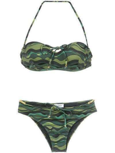 Amir Slama wave print bikini set 10237