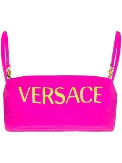 Versace лиф бикини с логотипом ABD85001A232185