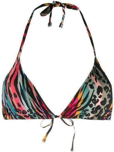 Paul Smith animal-print triangle bikini top W1A261CAU259