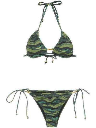 Amir Slama wave print bikini set 10224