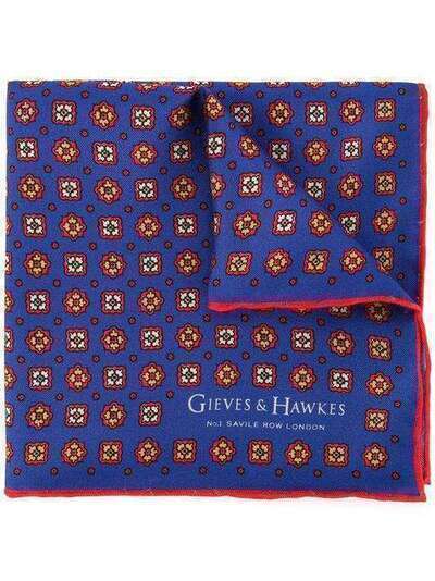 Gieves & Hawkes платок с принтом G3792EO07035