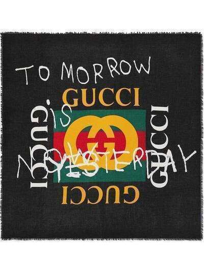 Gucci шаль 'Coco Capitán' с логотипом 4940053G856