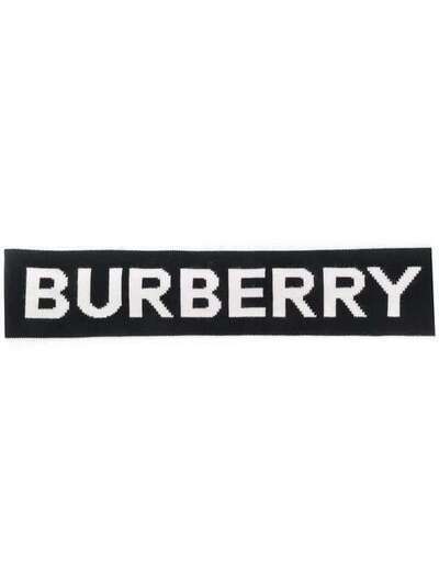 Burberry шарф вязки интарсия с логотипом 8026998