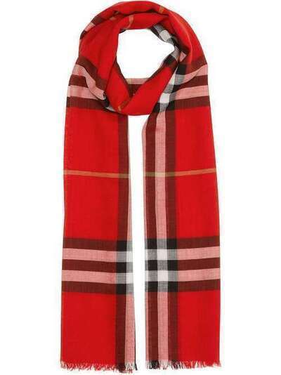 Burberry Lightweight Check Wool and Silk Scarf 4078274