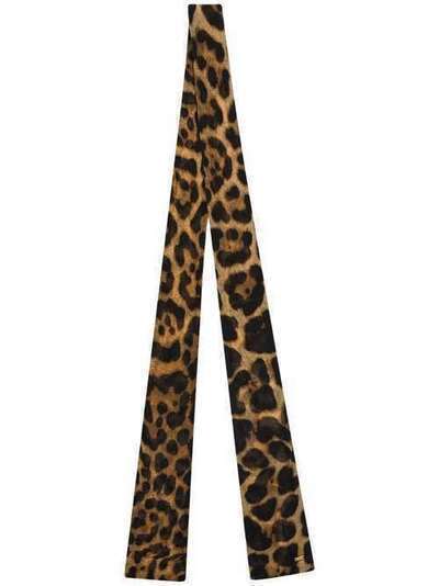 Saint Laurent шарф с леопардовым принтом 6045683Y200
