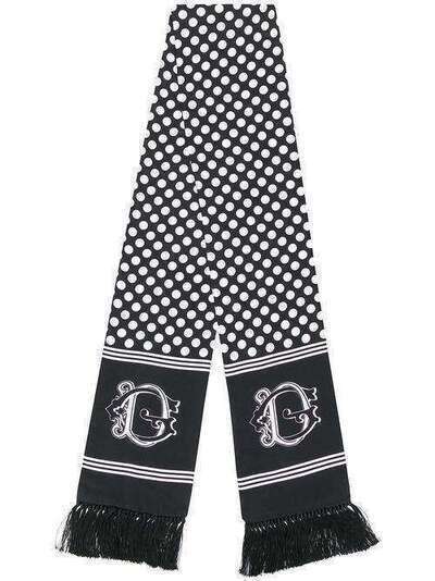 Dolce & Gabbana шарф с бахромой и принтом GQ214EG0T98