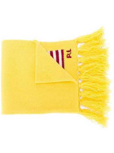 Polo Ralph Lauren шарф с вышитым логотипом и бахромой 455779036