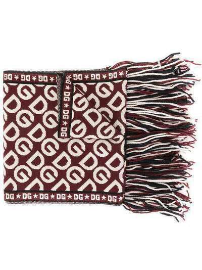 Dolce & Gabbana трикотажный шарф с узором DG FX576TJAMH4