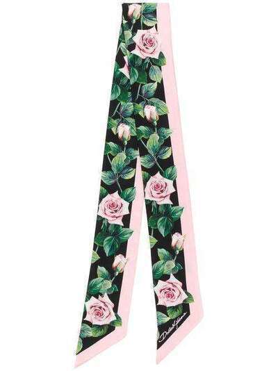 Dolce & Gabbana узкий платок с принтом Tropical Rose FS215AGDS17