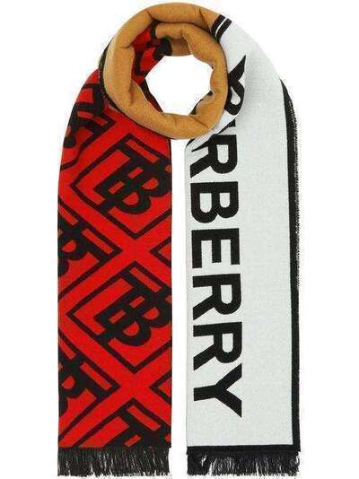 Burberry шарф с контрастным логотипом 8021983