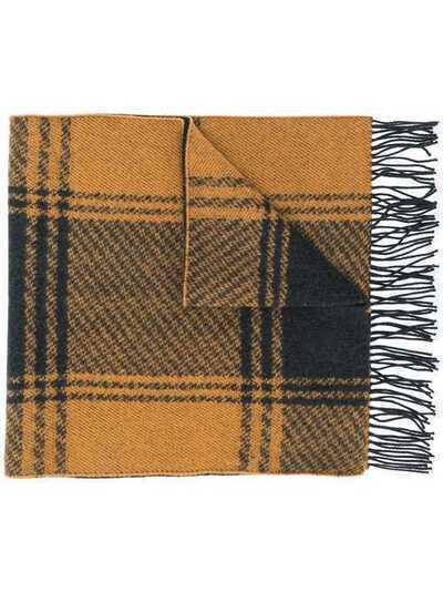 Mackintosh клетчатый шарф с бахромой STP0009