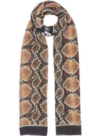 Burberry шарф со змеиным принтом 8025599