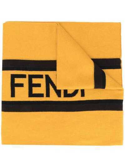 Fendi шарф вязки интарсия с логотипом FXS124ACHR