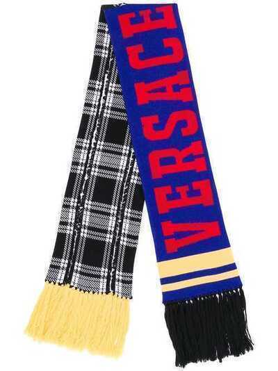 Versace check logo scarf A80942A227429