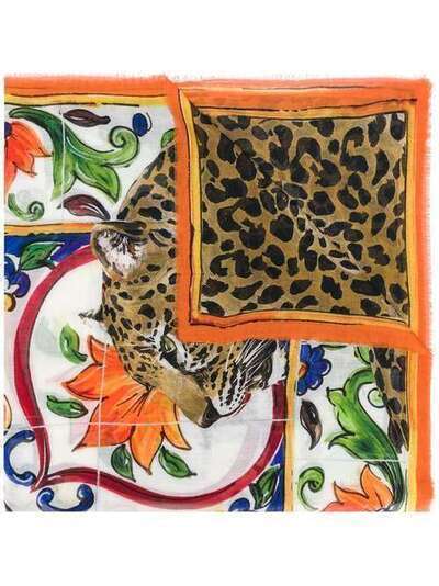 Dolce & Gabbana платок с леопардовым принтом FS233AFP3BV