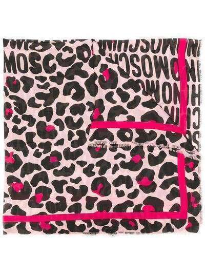 Moschino шарф с леопардовым принтом 03320M2214