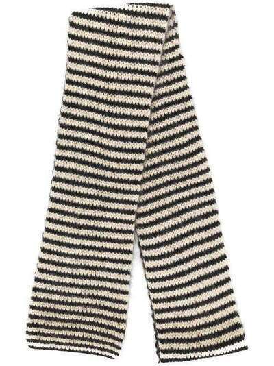 Saint Laurent трикотажный шарф в полоску 5840484YD01