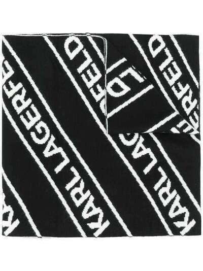 Karl Lagerfeld шарф вязки интарсия с логотипом 96KW2026999