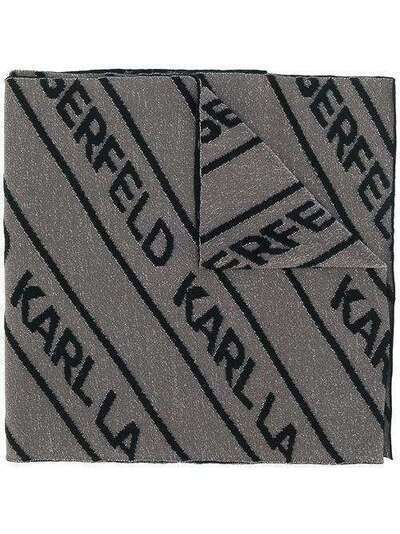 Karl Lagerfeld шарф вязки интарсия с логотипом 96KW3301979