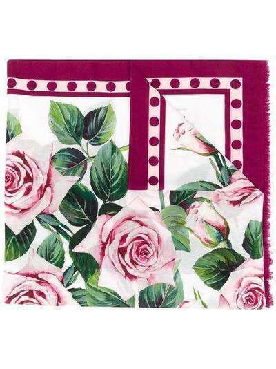 Dolce & Gabbana шарф с принтом Tropical Rose FS185AGDS25