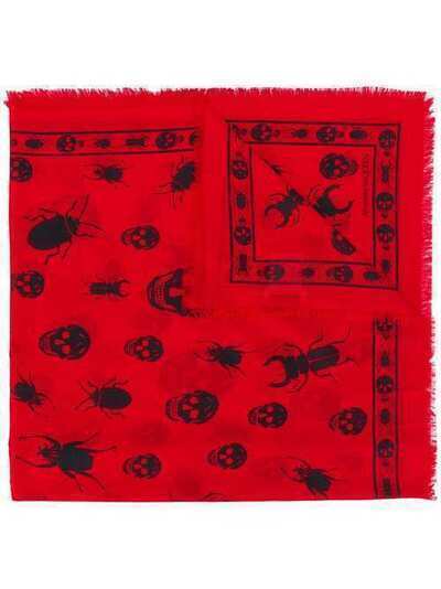 Alexander McQueen skull insect scarf 5749124A33Q