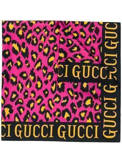 Gucci платок с леопардовым принтом 5721983G001