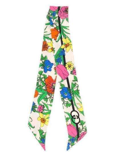 Gucci шейный платок с цветочным принтом 6012383G001